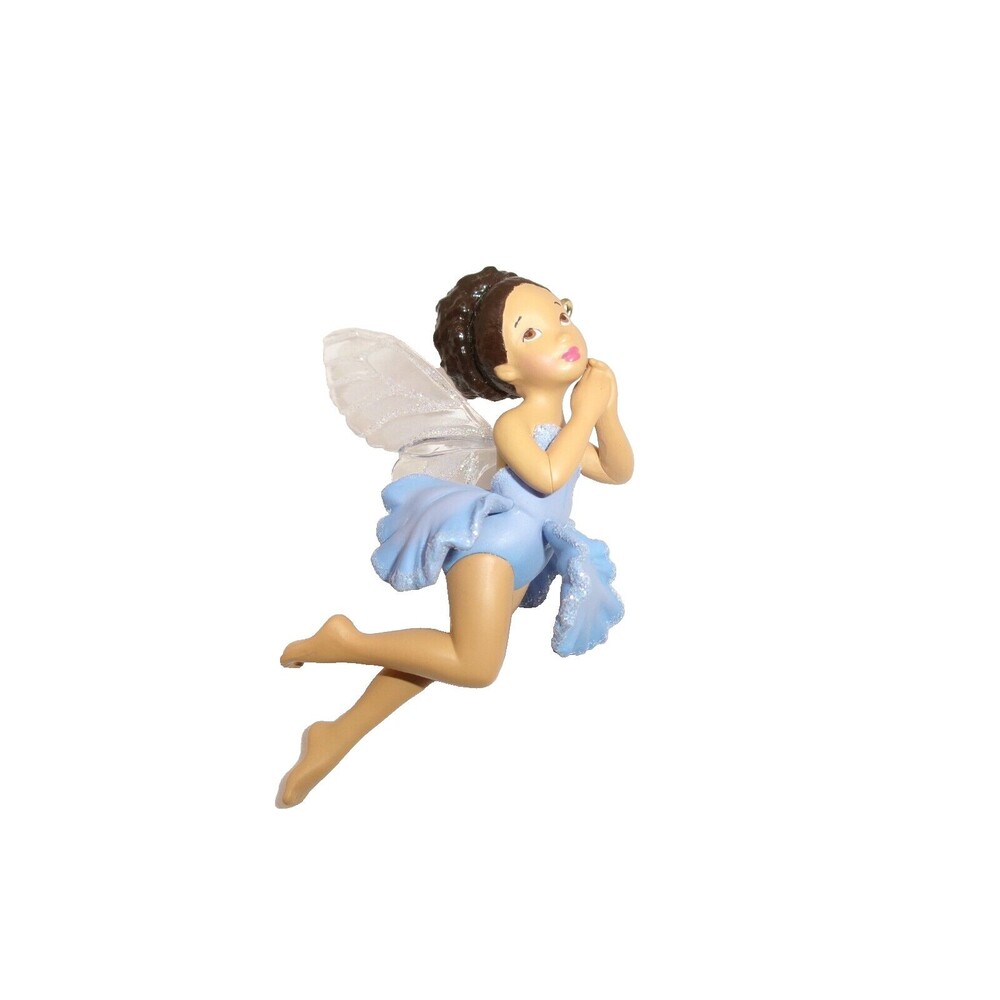 Hallmark Iris Fairy Ornament Keepsake African American Purple Dress Glitter Wing